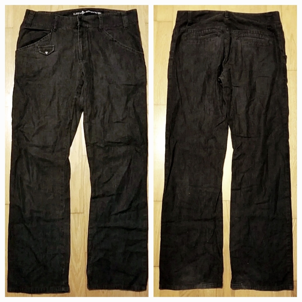 Vintage Lip Service Charcoal Grey Stripe Twill Slacks